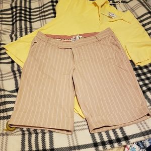 Pink & White Pinstripe Shorts